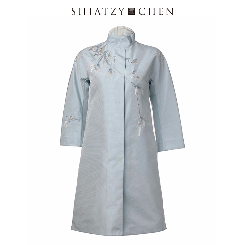 Shiatzy Chen 夏姿陈丝路风情系列蜻蜓刺绣长外套 Shiatzy Chen官方旗舰店