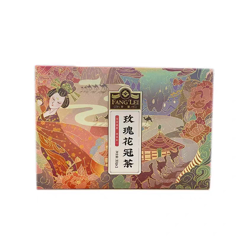 芳蕾玫瑰花冠茶礼盒装30g*3平阴大朵玫瑰花草茶重瓣红玫瑰伴手礼