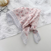 领巾头巾百搭 饰西装 2025新款 碎花发带丝巾小方巾女春秋围巾装