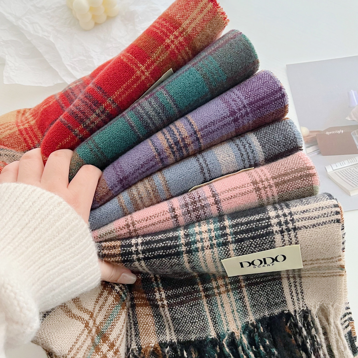 格子围巾2025新款保暖加厚披肩