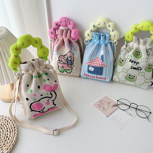 针织水桶福袋包女卡通伴手礼袋