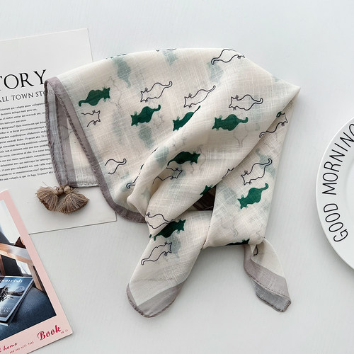 春夏季带穗百搭女多功能丝巾