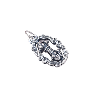 999足银古法银挂件小吊坠配件手工DIY红绳手链项链银饰品配饰材料