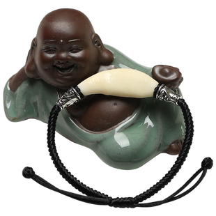 真安顺正宗黑狗牙手链黑色绳金刚结壮胆自信本命年属龙手链民族风