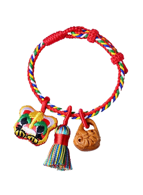 真安顺端午节五彩绳儿童手链艾草