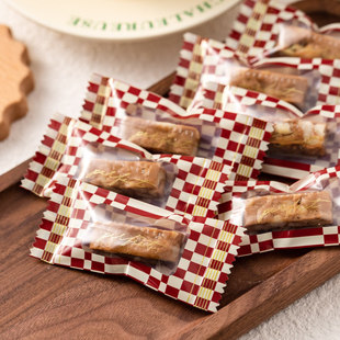 海盐杏仁太妃糖包装袋牛轧糖独立单小烘焙新年糖果礼袋子机封2026