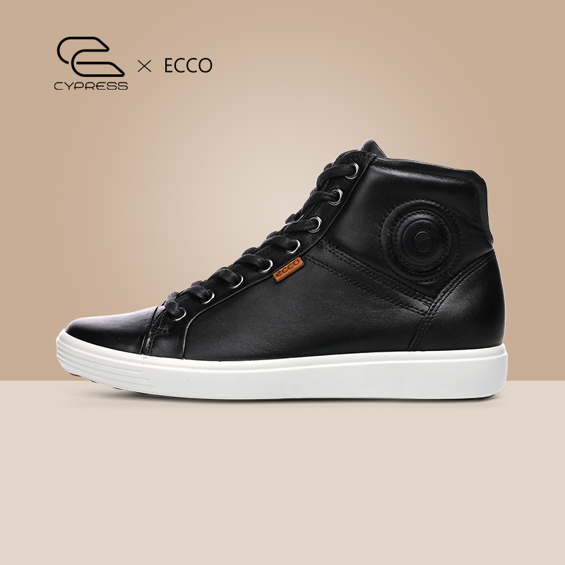 春秋高帮鞋Ecco/爱步休闲真皮