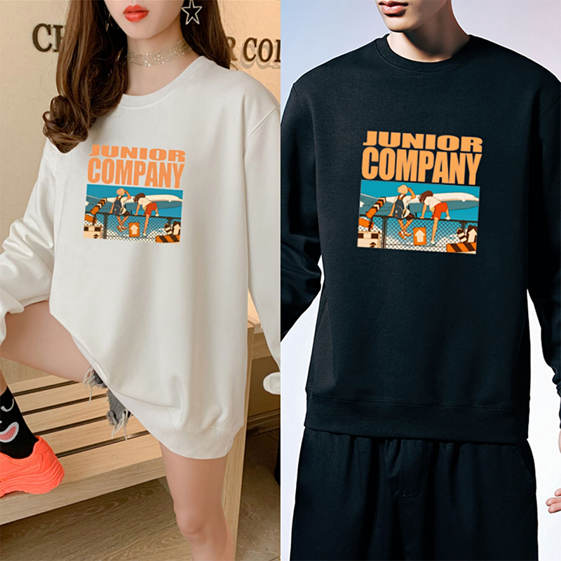 (拍三件)春秋款流韩版男女休闲加绒套头上衣青少年学生长袖卫衣