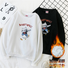 T恤宽松学生 秘印加绒卫衣男青少年圆领套头2019秋冬韩版 潮流长袖