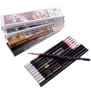 马利素描铅笔素描铅碳笔初学者速写素描2B单支铅笔绘图绘画铅笔专业14B儿童美术生专用铅笔素描从入门到精通