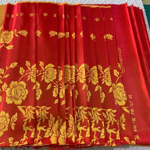 特价杭州丝绸老被面薄款披红挂红