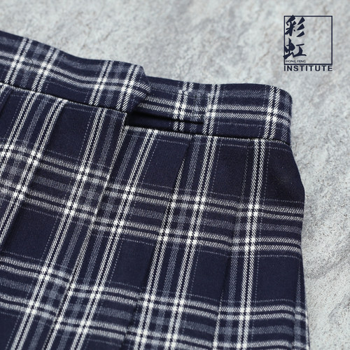 彩虹研究所浓蓝JK制服百褶裙