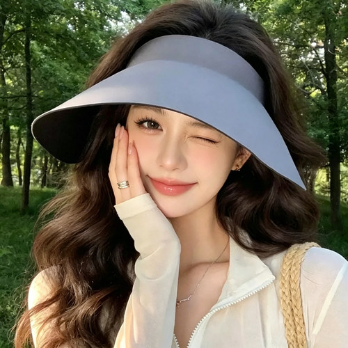 夏季大檐防晒空顶遮脸显脸小帽
