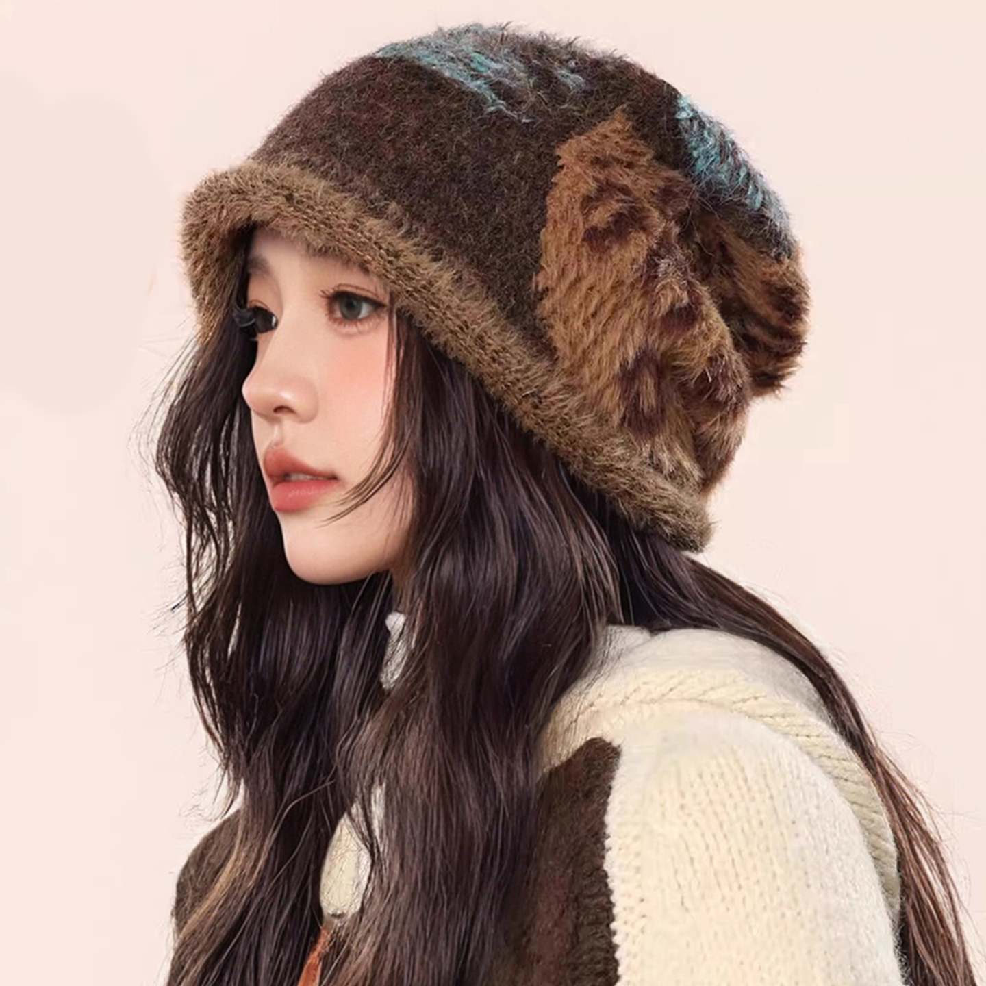 灵允堆堆帽出游休闲女冬网红同款