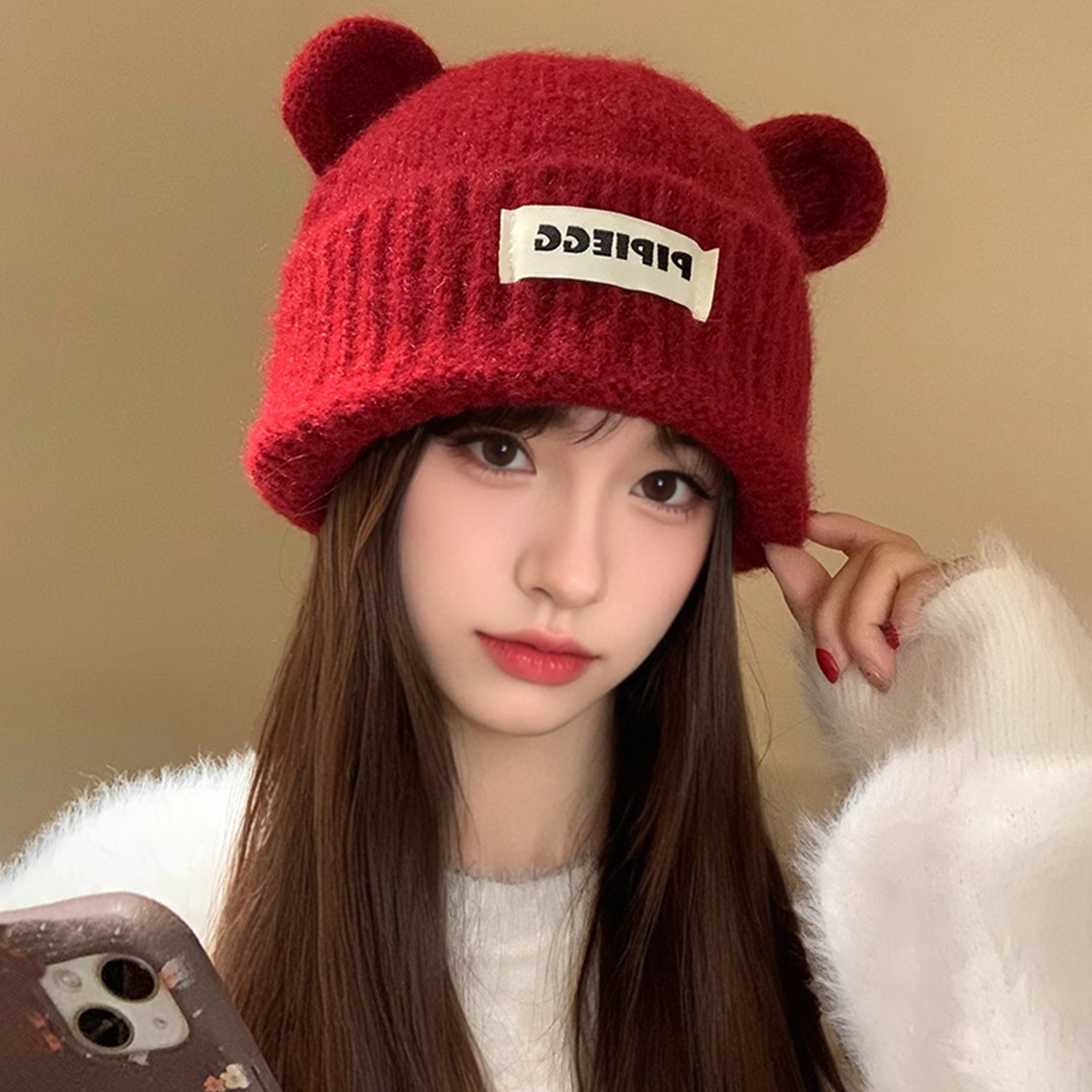 灵允针织帽出游可爱女冬网红同款