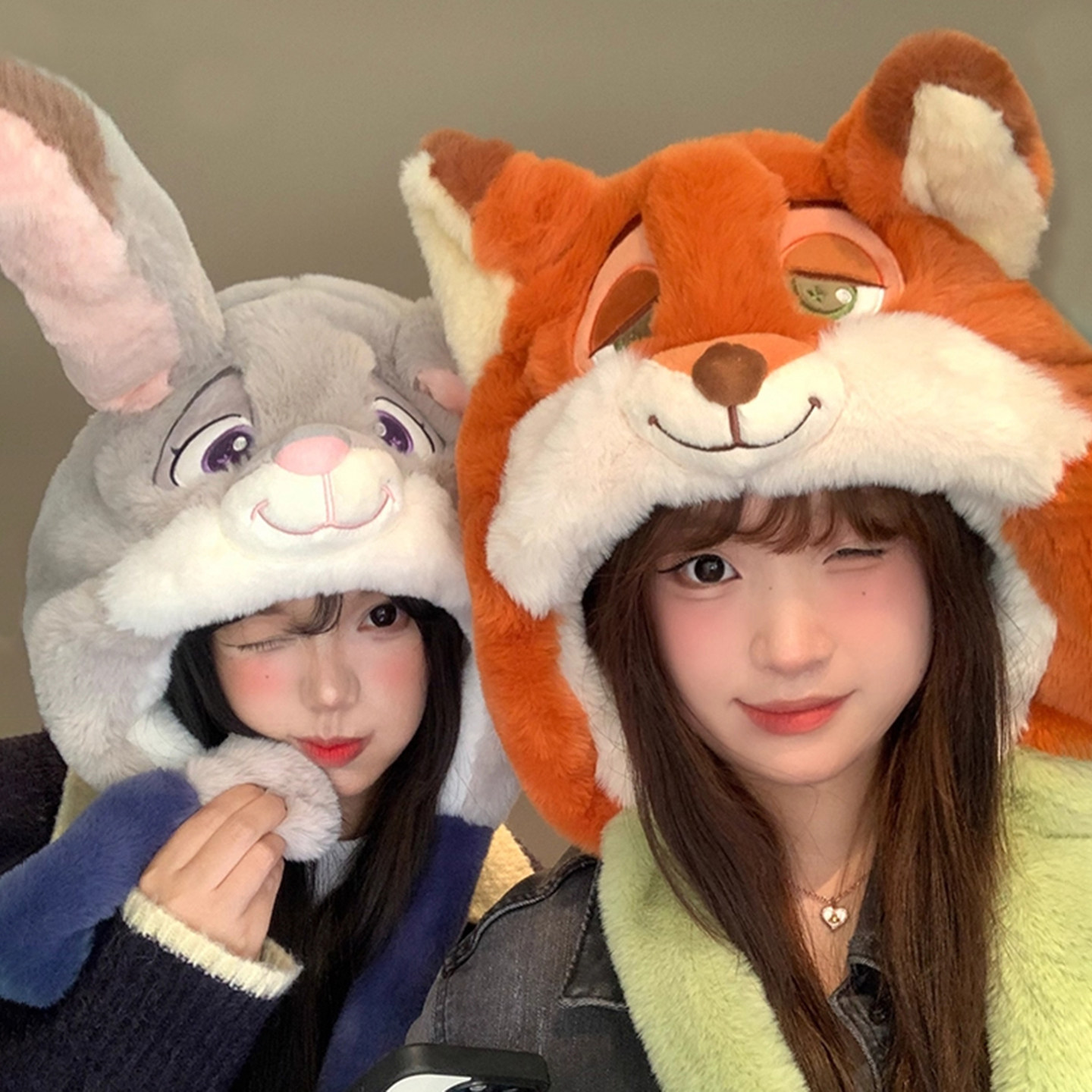 迪士尼朱迪尼克狐狸毛绒帽子女冬季2025新款保暖可爱护耳雷锋帽潮