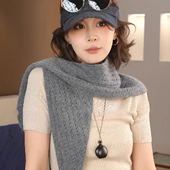 洋气高档两用披肩 正流行时尚 羊毛羊绒围巾三角巾护肩女款 2026新款