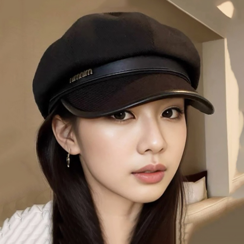 灵允八角帽防晒休闲女款秋冬弯檐