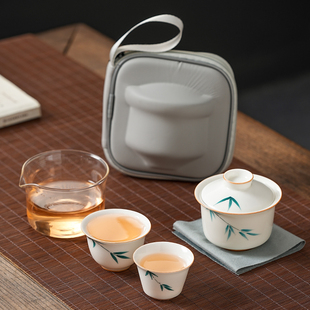 旅行茶具套装户外便捷式功夫茶具露营茶具高颜值商务LOGO定制礼品