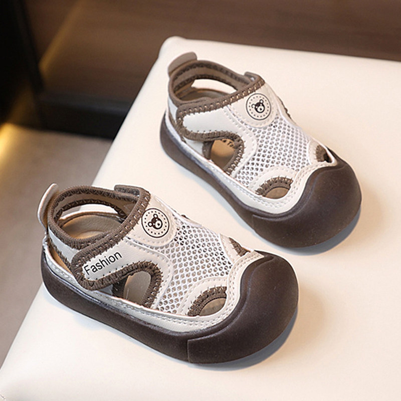 儿童凉鞋包头夏季男宝宝学步鞋1-3岁半2女软底防滑沙滩小童运动鞋