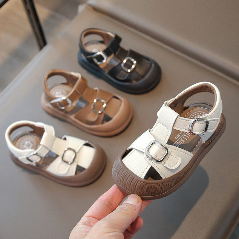 儿童凉鞋男宝夏季女宝宝学步沙滩鞋包头软底防滑男童鞋子1一3岁半