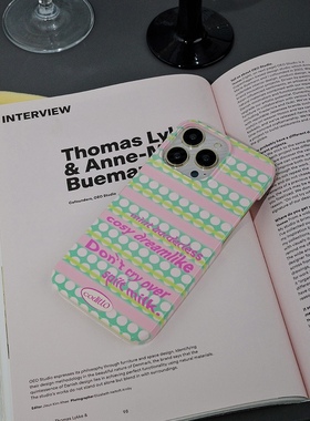 粉红色圆点华为mate60菲林壳适用iphone15promax手机壳半包苹果14创意13mini防摔硬壳