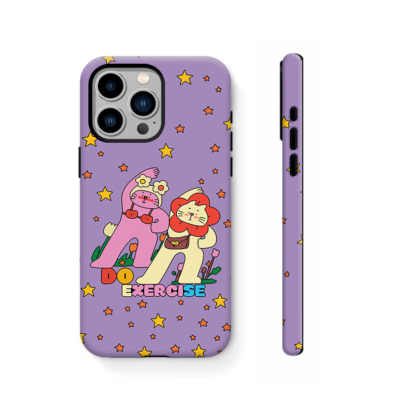 韩国进口菲林硬壳紫色伸展运动