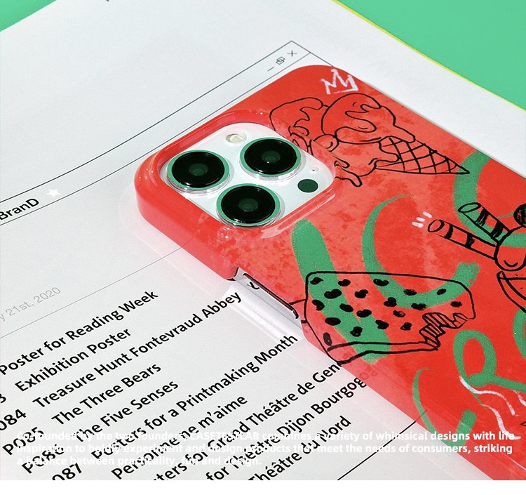 苹果15西瓜雪糕高级小众菲林壳