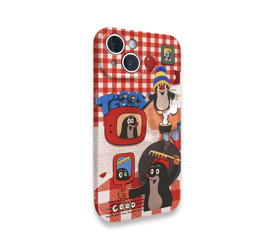 可爱鼹鼠卡通苹果15菲林壳二合一