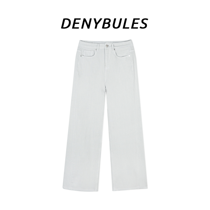 DENYBULES 【原色土壤牛仔】直筒裤白色休闲裤直筒裤百搭