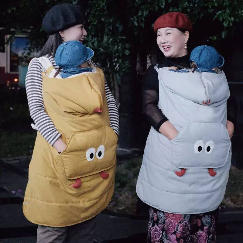 婴儿披风斗篷秋冬外出儿童防寒背带车盖毯推车挡风被腰凳防风保暖