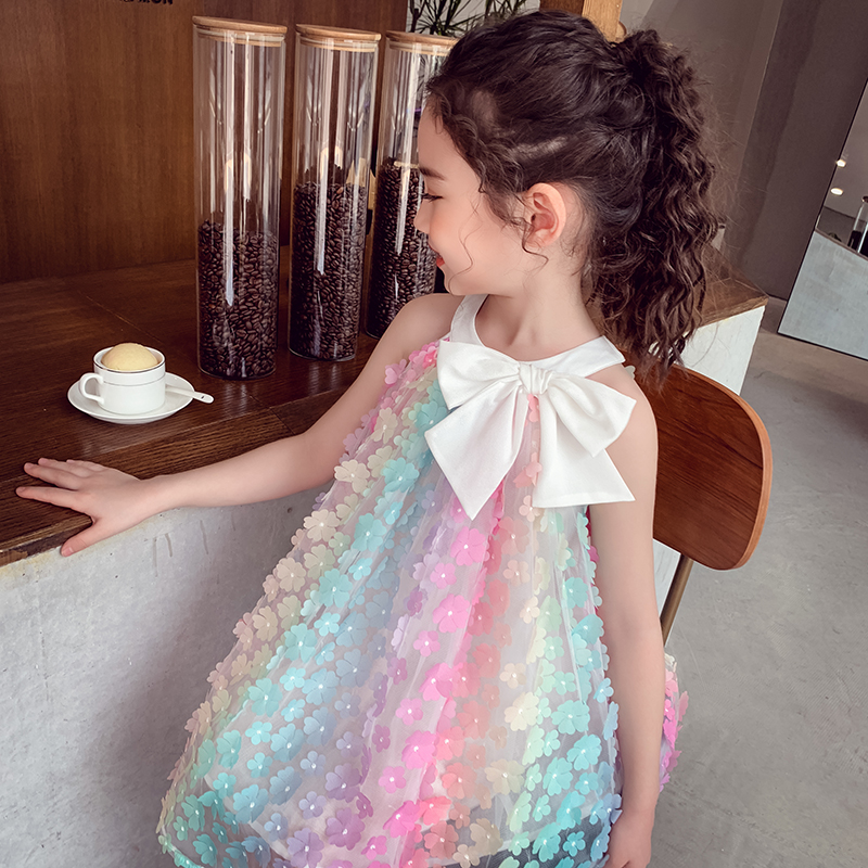 女童连衣裙夏装2020新款儿童韩版吊带裙小女孩洋气仙女背心公主裙