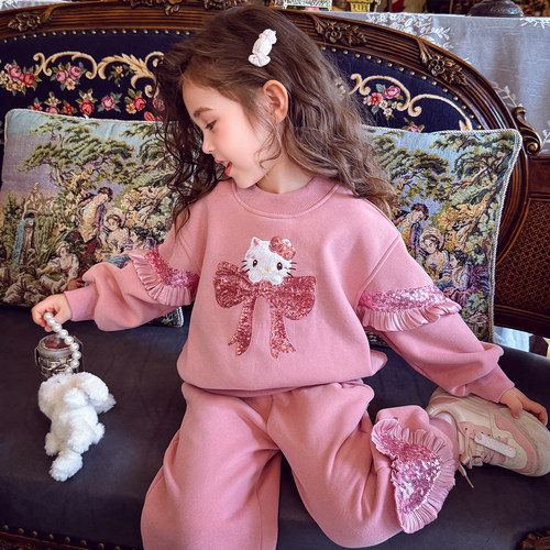 【kt系列】卡通加绒运动卫衣套装