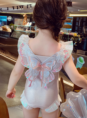 女童连体泳衣夏装2025新款洋气小女孩可爱泳衣儿童美人鱼公主泳装