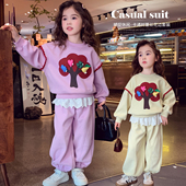 儿童运动卫衣套装 2026新款 小女孩休闲两件套 春装 米米哈罗女童套装