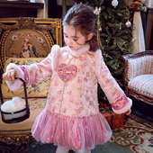 米米哈罗女童旗袍裙冬装 2025新款 儿童国风拜年服小女孩夹棉公主裙