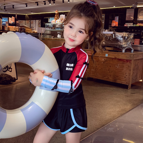 【浪花小运动员】保守分体泳装