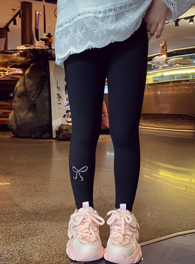 女童打底裤儿童高弹网红鲨鱼裤秋装2025新款洋气女孩外穿修身裤子