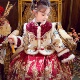 2026新款 拜年服冬装 儿童夹棉外套 女孩唐装 米米哈罗女童马面裙套装