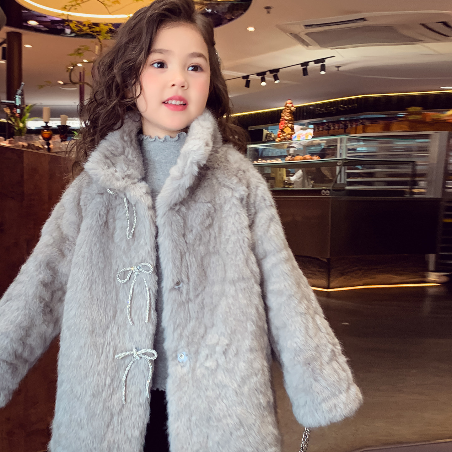 【财阀千金】皮毛一体羊羔绒大衣