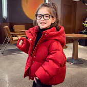 女童羽绒服冬装 2025新款 洋气儿童三防90白鸭绒加厚保暖连帽外套潮