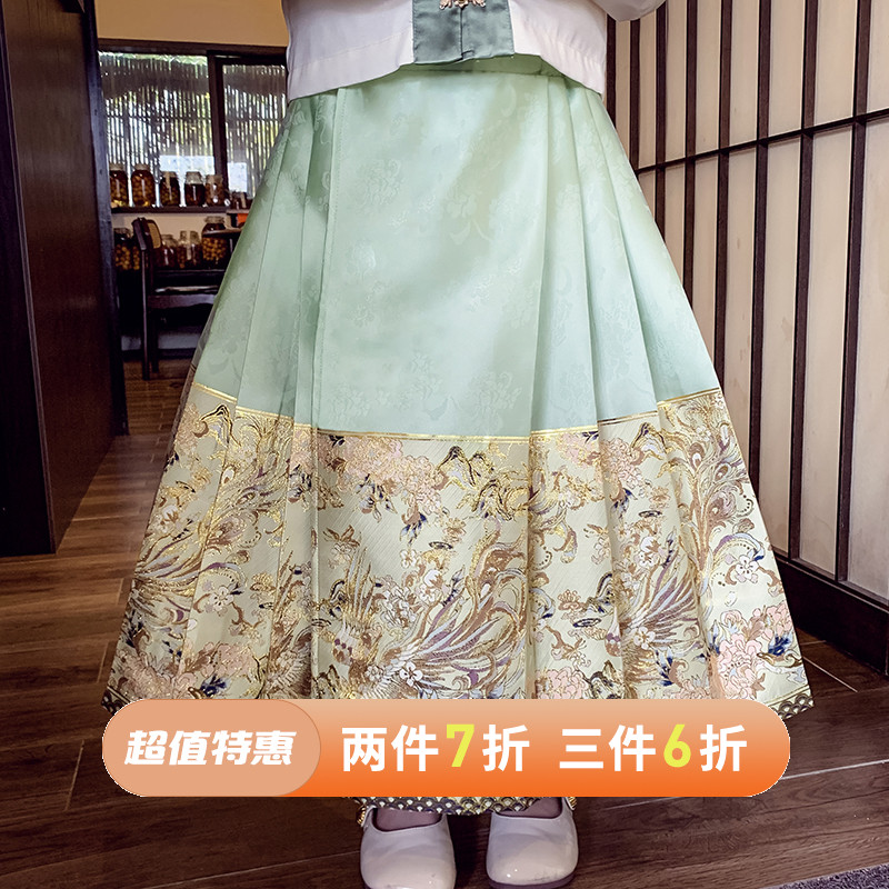 改良明制国风织锦提花马面裙