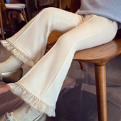 女孩高腰显瘦马蹄裤 洋气儿童百搭休闲长裤 秋冬2025新款 女童喇叭裤