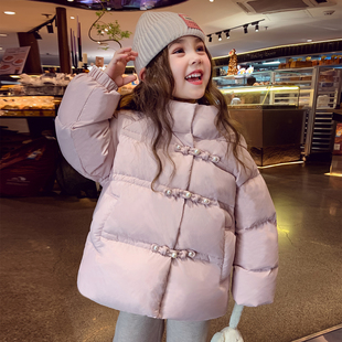 女孩保暖外套洋气儿童短款 面包服 2025新款 米米哈罗女童羽绒服冬装