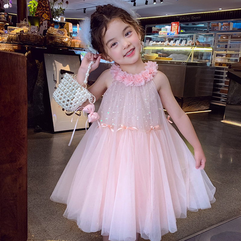 【花束圆舞曲】度假风挂脖连衣裙