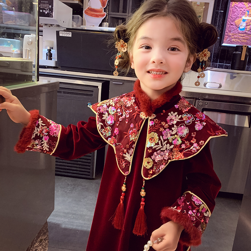 【花有约】红色汉服拜年服