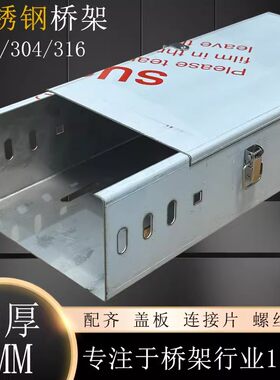 304不锈钢电缆桥架厂家镀锌防火喷塑热浸锌大跨距梯式金属走线槽