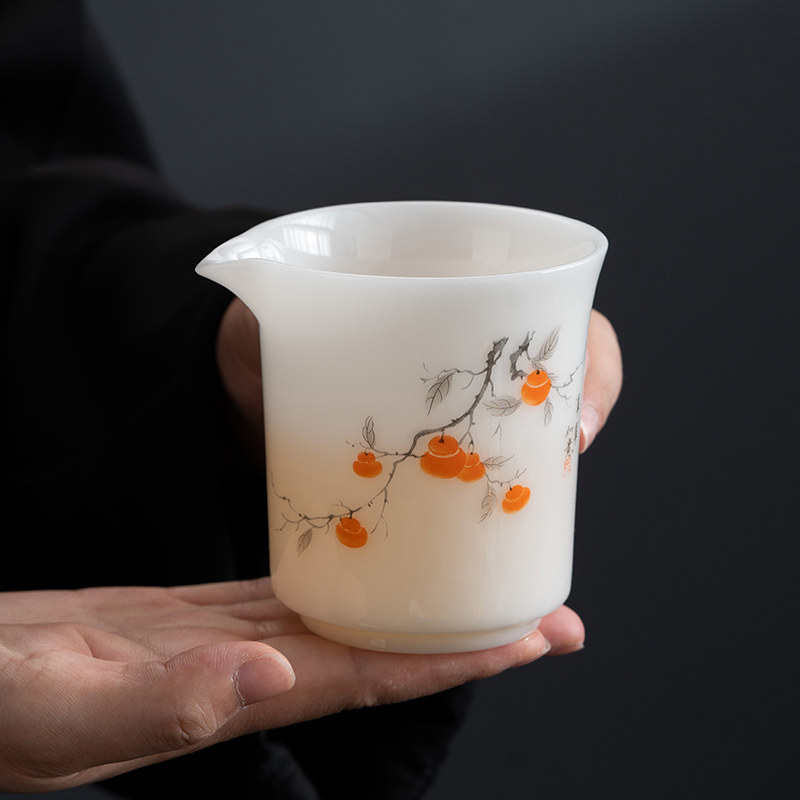 陶瓷茶具家用匀茶器白瓷大号茶海