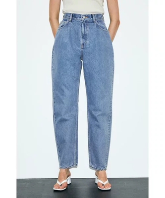 包邮2024春秋藏肉适合梨型身材百搭休闲高腰牛仔裤010ESA11-3110