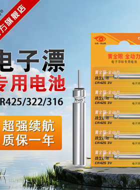 黄金眼金动力夜钓配件电子漂电池CR316/CR425/CR322夜光浮漂专用